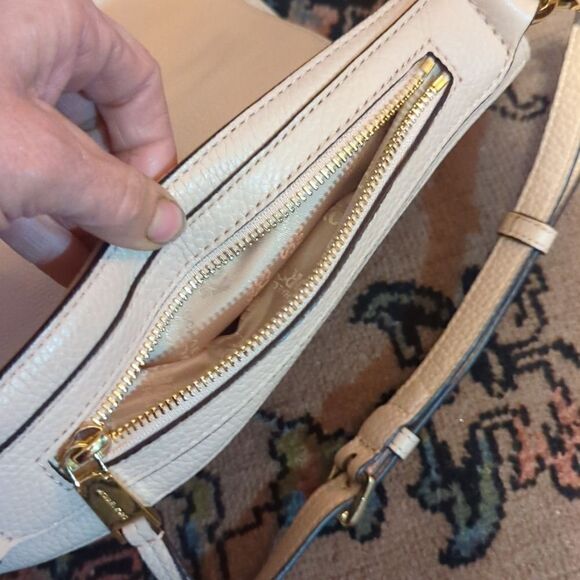 OYSTER  Michael Kors Julia Convertible oyster Leather Shoulder Bag - Picture 10 of 12